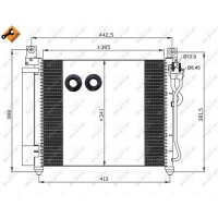 Air conditioning condenser with sealing ring NRF fits KIA PICANTO