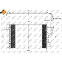Kondensator Klimaanlage mit Dichtring NRF passend für u.a. KIA CEED