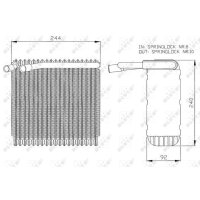 Verdampfer Klimaanlage mit Dichtring 240 mm - 244 mm NRF für u.a. VOLVO S70