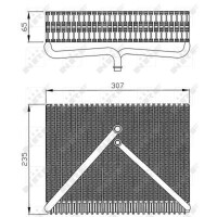 Evaporator with sealing ring 235 mm - 307 mm NRF for e.g. VOLVO S80