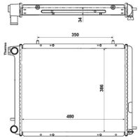 Kühler Motor Kühlrippen gelötet 480 - 386 mm Alu NRF für u.a. RENAULT TRAFIC