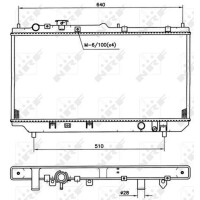 Kühler Motorkühlung Kühlrippen gelötet 699 - 325 mm Alu NRF für u.a. MAZDA 323