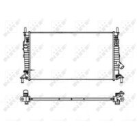 Kühler Motorkühlung Kühlrippen gelötet 672 - 376 mm Alu NRF für u.a. MAZDA 3