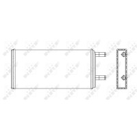 Heat exchanger for interior heating 370 mm - 195 mm NRF for VOLVO F12 and others