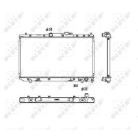 Radiator engine cooling 698 - 375 mm alu NRF for e.g. TOYOTA AVENSIS