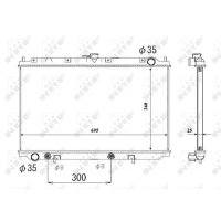 Kühler Motor Kühlrippen gelötet 695 - 360 mm Alu NRF für u.a. NISSAN PRIMERA