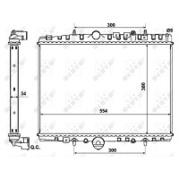 Radiator engine cooling 554 - 380 mm alu NRF for e.g. CITROËN C5