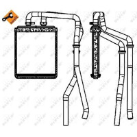 Wärmetauscher Innenraumheizung 220 mm - 200 mm NRF für u.a. IVECO DAILY