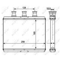 Heat exchanger interior heating cooling fins 181 mm - 256 mm NRF for BMW 7