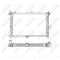 Radiator engine cooling 530 - 346 mm alu NRF for e.g. OPEL ASTRA