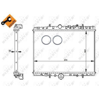 Radiator engine cooling 554 - 380 mm alu NRF for e.g. CITROËN C5