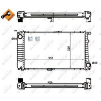 Radiator engine cooling 551 - 326 mm alu NRF for e.g. BMW 7