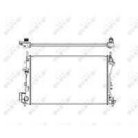 Radiator engine cooling 649 - 403 mm alu NRF for e.g. SAAB 9-3