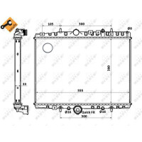 Kühler Motorkühlung Kühlrippen gelötet 555 - 380 mm Alu NRF für u.a. PEUGEOT 406