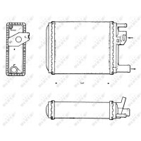 Wärmetauscher Innenraumheizung Kühlrippen 148 mm - 140 mm NRF für RENAULT 5