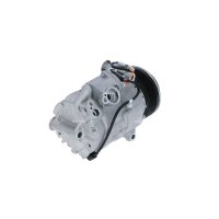 Compressor air conditioning with V-ribbed belt pulley 110mm NRF for BMW X5