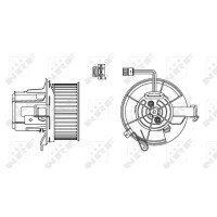 Innenraumgebläse 12 V 2-polig NRF für u.a. MERCEDES-BENZ E-KLASSE