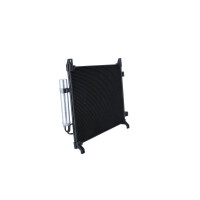 Air conditioning condenser with sealing ring NRF fits NISSAN NOTE