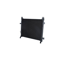 Air conditioning condenser with sealing ring NRF fits NISSAN NOTE