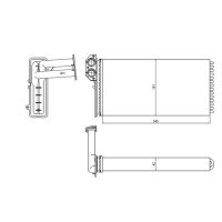 Wärmetauscher Innenraumheizung 345 mm - 182 mm NRF für u.a. MB SPRINTER