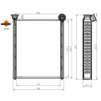 Wärmetauscher Innenraumheizung 172 mm - 221 mm NRF für u.a. CITROËN DS4