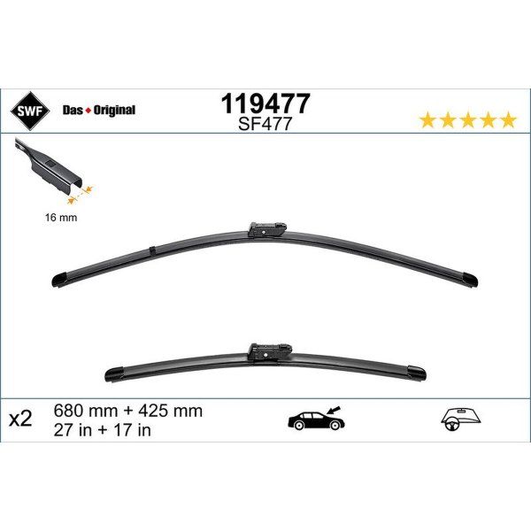 Wiper blade SWF for PEUGEOT 3008 II