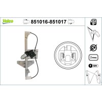 Window lifter front left electric 2-pin VALEO for...