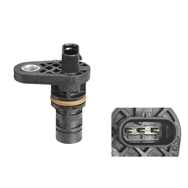 Sensor Crankshaft Pulse 3-pole oval VALEO suitable for e.g. OPEL ASTRA