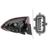 Rückleuchte rechts mit Schlusslicht (LED) 12 V mit...