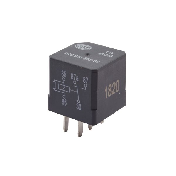 Relay operating current 12 V changeover contact 5-pole HELLA
