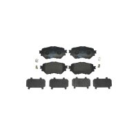 Brake pad set discs without wear warning 15.5 mm HELLA...