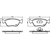 Brake pad set without wear warning 19.5 mm HELLA for e.g....