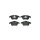Brake pad set disc brake HELLA for e.g. FORD Mondeo V