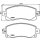 Brake pad set with wear warning 16.9 mm HELLA for SUBARU IMPREZA and others