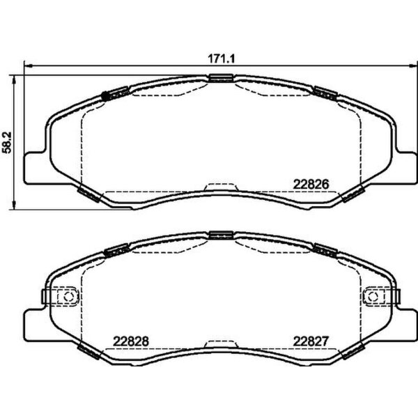 Bremsbelagsatz Scheiben mit Verschleißwarnung 16,8 mm HELLA für u.a. AMC
