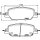 Brake pad set discs with wear warning 15.1 mm HELLA for HONDA CR-V