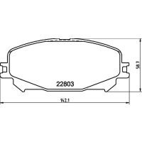 Brake pad set with wear warning contact 18.5 mm HELLA for...