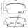 Brake pad set discs with wear warning 16 mm HELLA for e.g. HYUNDAI SANTA