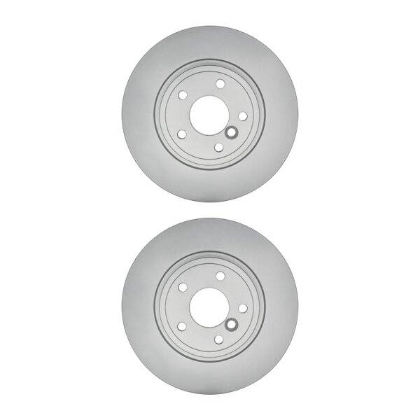 2 Brake Discs full Ø 63.5 mm 10 mm HELLA suitable for e.g. JAGUAR XF