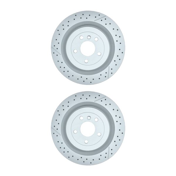2 Brake Discs perforated Ø 67 mm 26 mm HELLA suitable for e.g. MB GL-CLASS