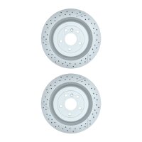 2 Brake Discs perforated Ø 67 mm 26 mm HELLA...