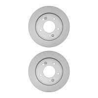 2 Brake Discs full Ø 76 mm 10 mm HELLA suitable...