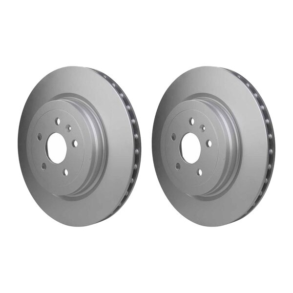 2 Brake Discs internally ventilated Ø 70.2 mm 28 mm HELLA for TESLA MODEL