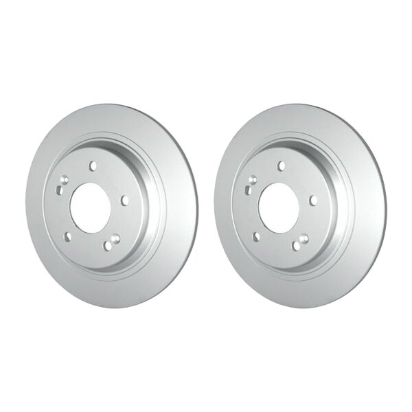 2 Brake Discs full Ø 69 mm 10 mm HELLA suitable for e.g. HYUNDAI KONA