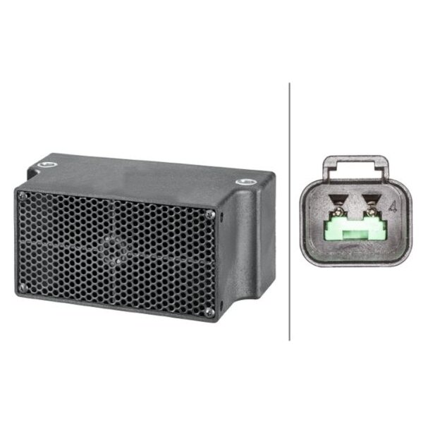 Reversing Alarm 24 V 36 W 1.5 A Plug 102 dBA HELLA for e.g. VOLVO