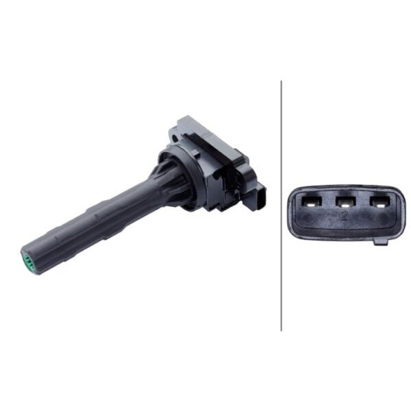 Zündspule HELLA Kerzenschachtzündspule für DAIHATSU YRV (M2)