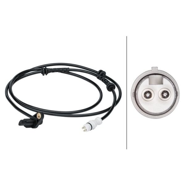 Sensor Raddrehzahl 2-polig aktiv 1.580 mm Kabel HELLA für u.a. RENAULT CLIO