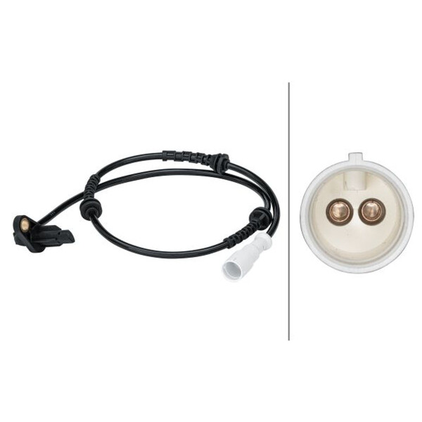 Wheel Speed Sensor 2-pin active 715 mm cable HELLA for e.g. RENAULT CLIO