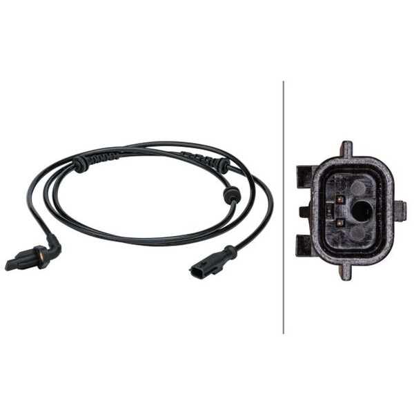 Wheel Speed Sensor 2-pole active 1.635 mm cable HELLA for RENAULT TWINGO