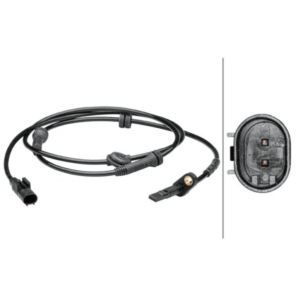 Sensor Raddrehzahl hinten 2-polig HELLA für FIAT PUNTO (188_)